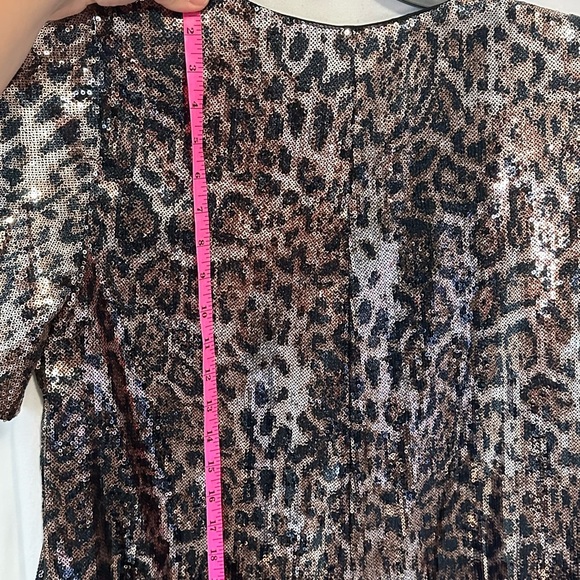 Zara Silver Sequin Short Sleeve Blouse - Picture 7 of 9